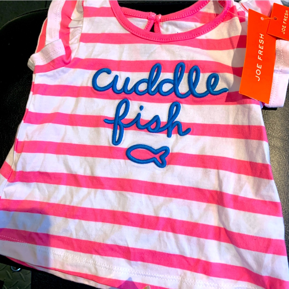 2 Joe Fresh Striped Shirts - Baby Girl